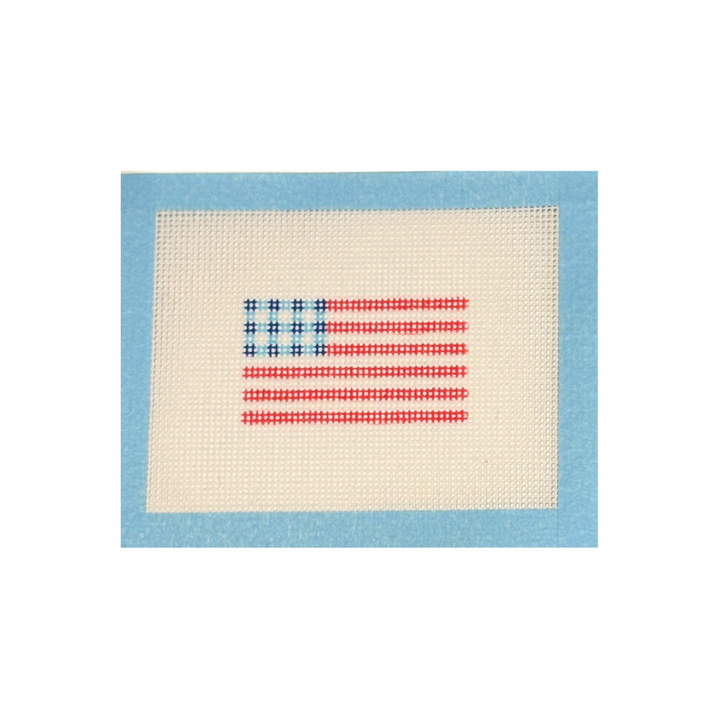 Gingham American Flag Canvas